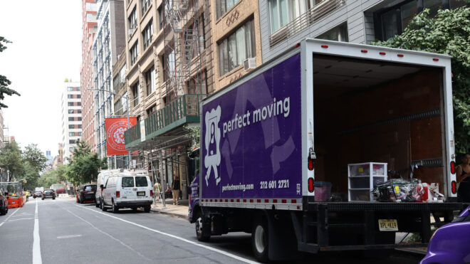 Average number of times New Yorkers move in a decade